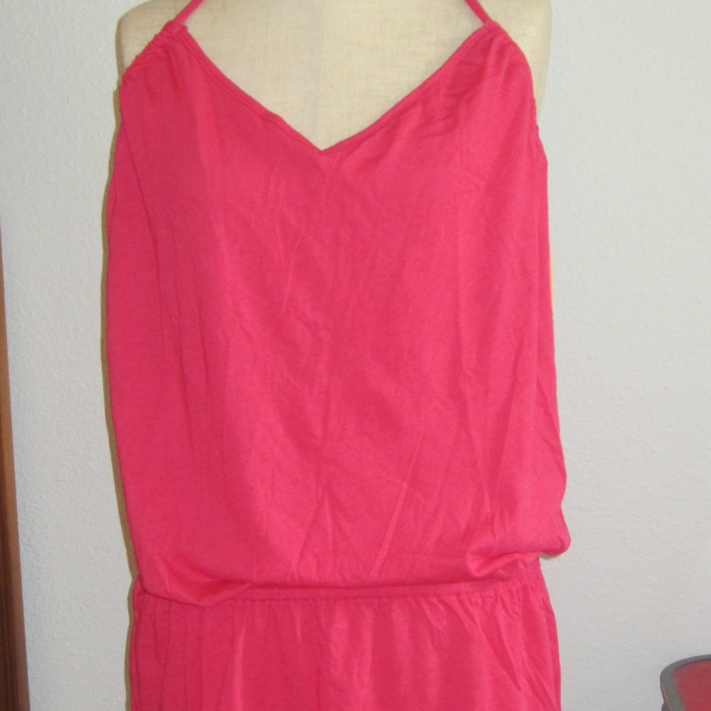Pink Cotton Coverup Size L (10)~CA by Vitamin A Cover Up~Pink Top sz L